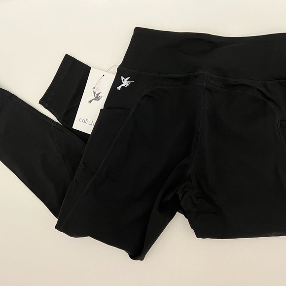 Cali Chic Women Yoga Pants Celebrity Brushed Nylon Soft High Waist Tummy Control - Picture 4 of 7